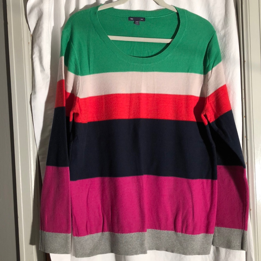 Gap wide stripe color block sweater XXL